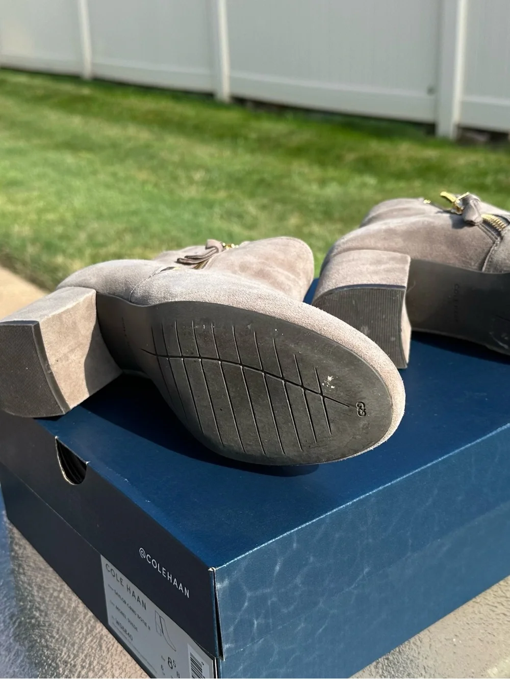 Cole Haan taupe suede